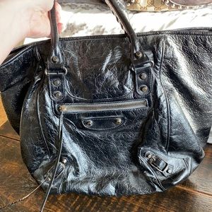 Balenciaga dyed black Sunday tote